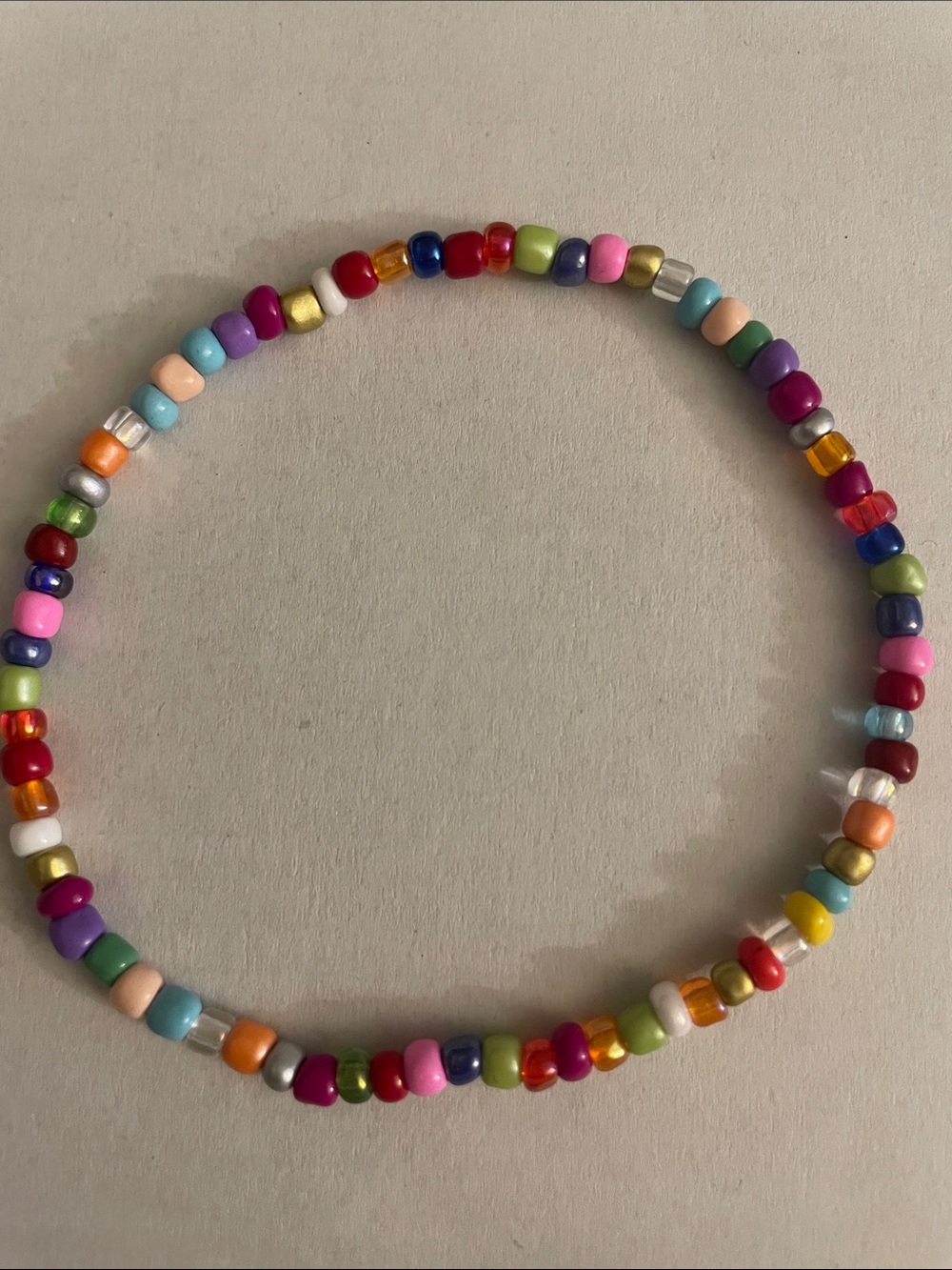 Colorful Multi-Bead Stretch Anklet